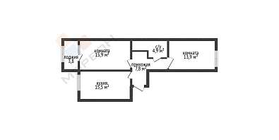 2-комнатная, 59.9 м2