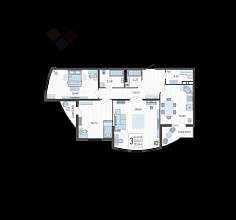 3-комнатная, 110.8 м2