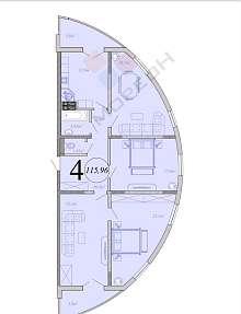 4-комнатная, 116 м2