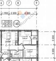 2-комнатная, 49.1 м2